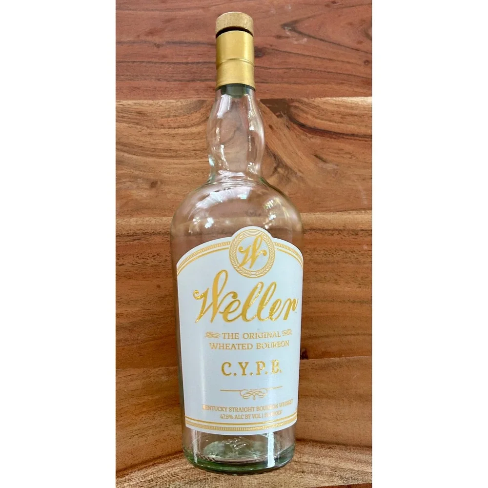 Weller CYPB Empty Bourbon Bottle 750ml White Gold Label Buffalo Trace Decor